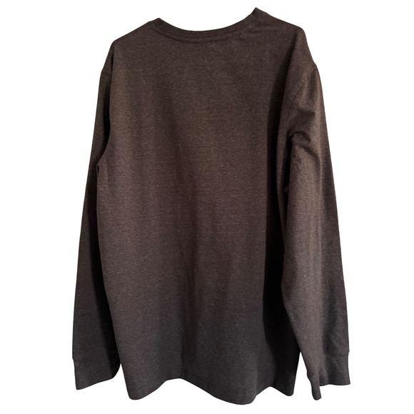 Banana Republic Men's Long Sleeve Henley Shirt Size XXL Heathered Gray - Picture 2 of 8